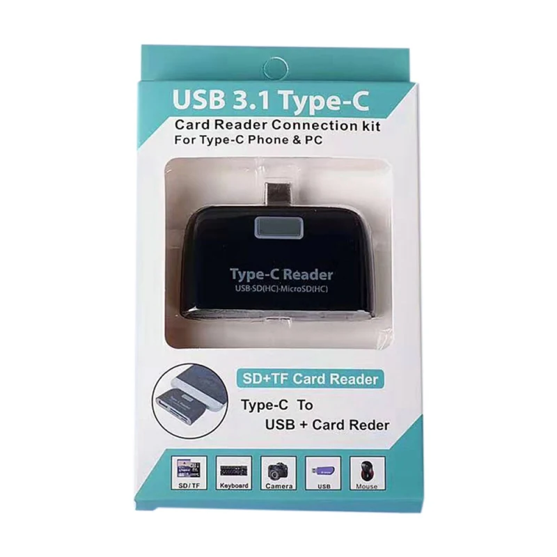 Горячий сплав TYPE C OTG портативный кард ридер SD/TF карта памяти расширение USB адаптер