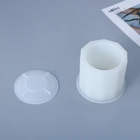 new diy crystal epoxy resin mold cut surface cylindrical storage box silicone mold handmade mirror silicone mold for resin