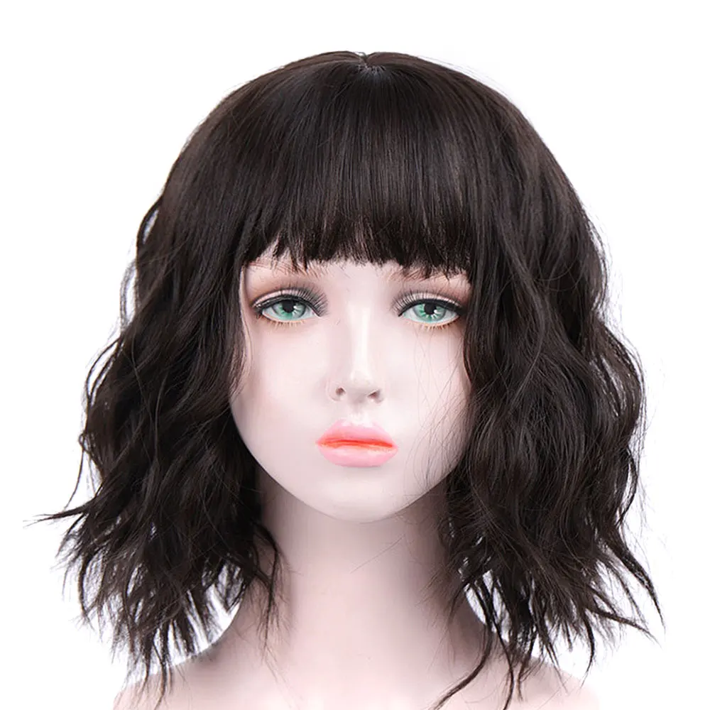 HiDoLA короткие волнистые парики Боба для черных женщин африканские американские