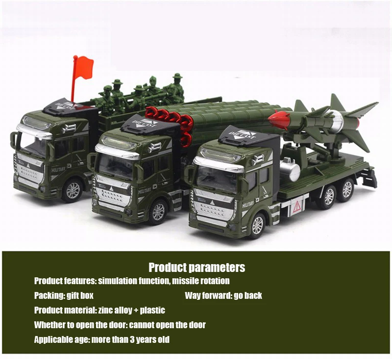 1:48 Diecast Military Vehicles Alloy Car Army Tank Model Toys for Children Plastic Gliding Truck Kids Toy Gifts Boy | Игрушки и хобби