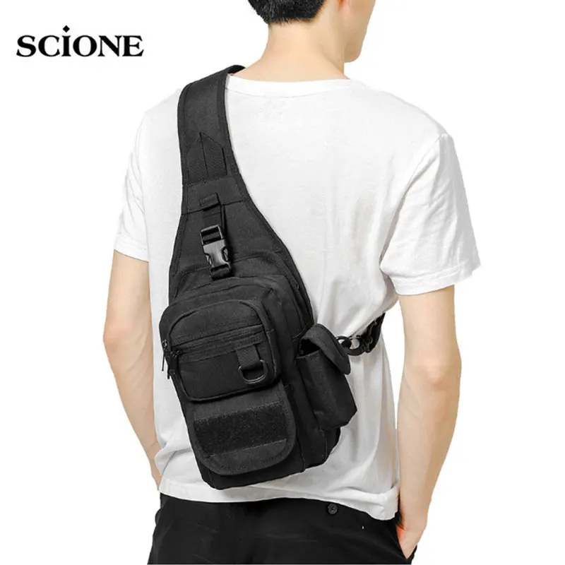 Тактическая нагрудная сумка на лямках военная плечо армейская походная