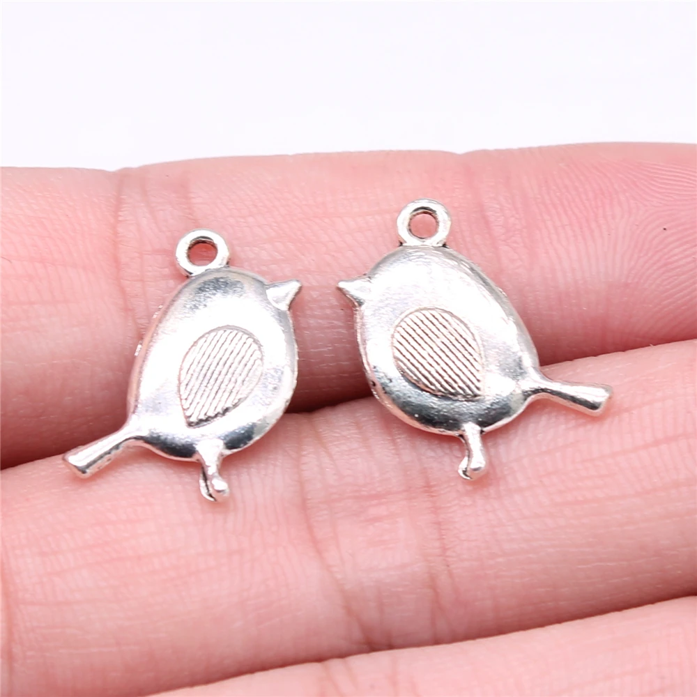 WYSIWYG 10 штук Amulets Bird 20x13mm тибетская бронза серебряный цвет Подвески для ювелирного изделия, ручной работы, изготовления браслетов, ожерелий.