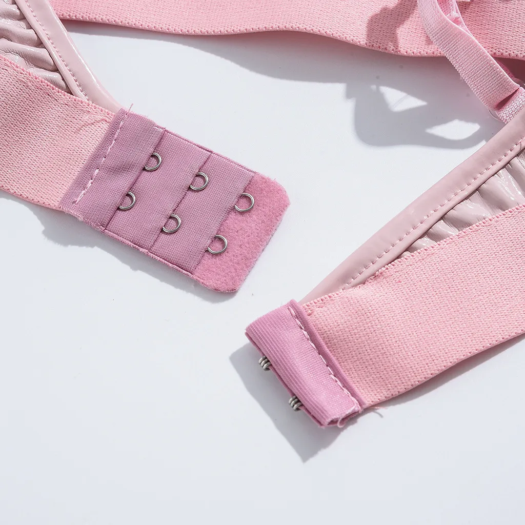 

Sexy Lingerie Women Leather Hollow Out Sexy Underwear Metal Ring Porno Lenceria Mujer Erotic Costumes Babydoll G-string Langerie