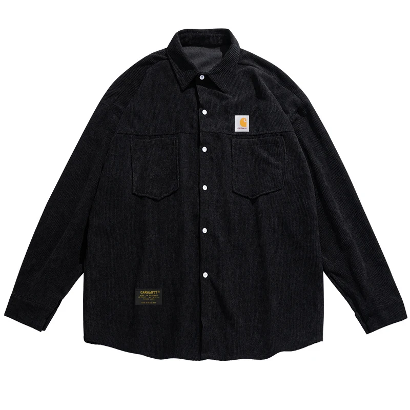 

2021 Autumn And Winter New Men's Corduroy Shirt Men's Loose Long-Sleeved Shirt Jacket Casual Shirt