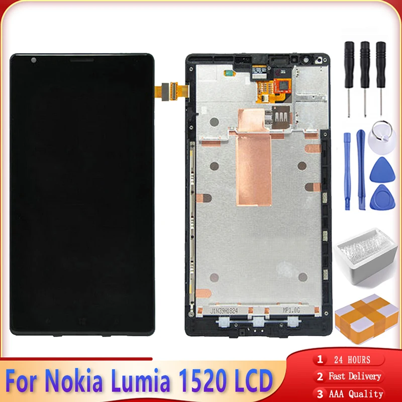 ЖК дисплей 6 0 &quotдля Nokia Lumia 1520 с сенсорным экраном и дигитайзером в сборе запасная