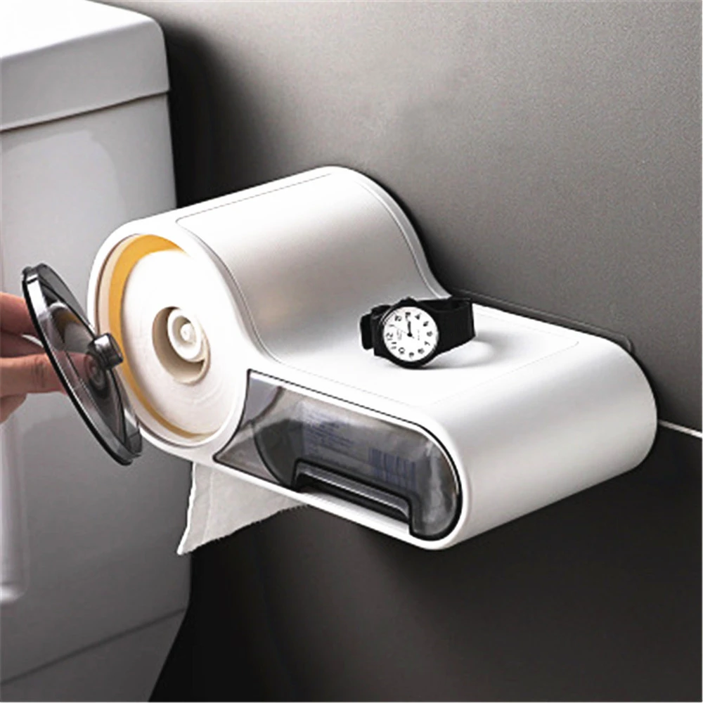 Туалет Бумага держатель настенный Водонепроницаемый туалетная бумага коробка с