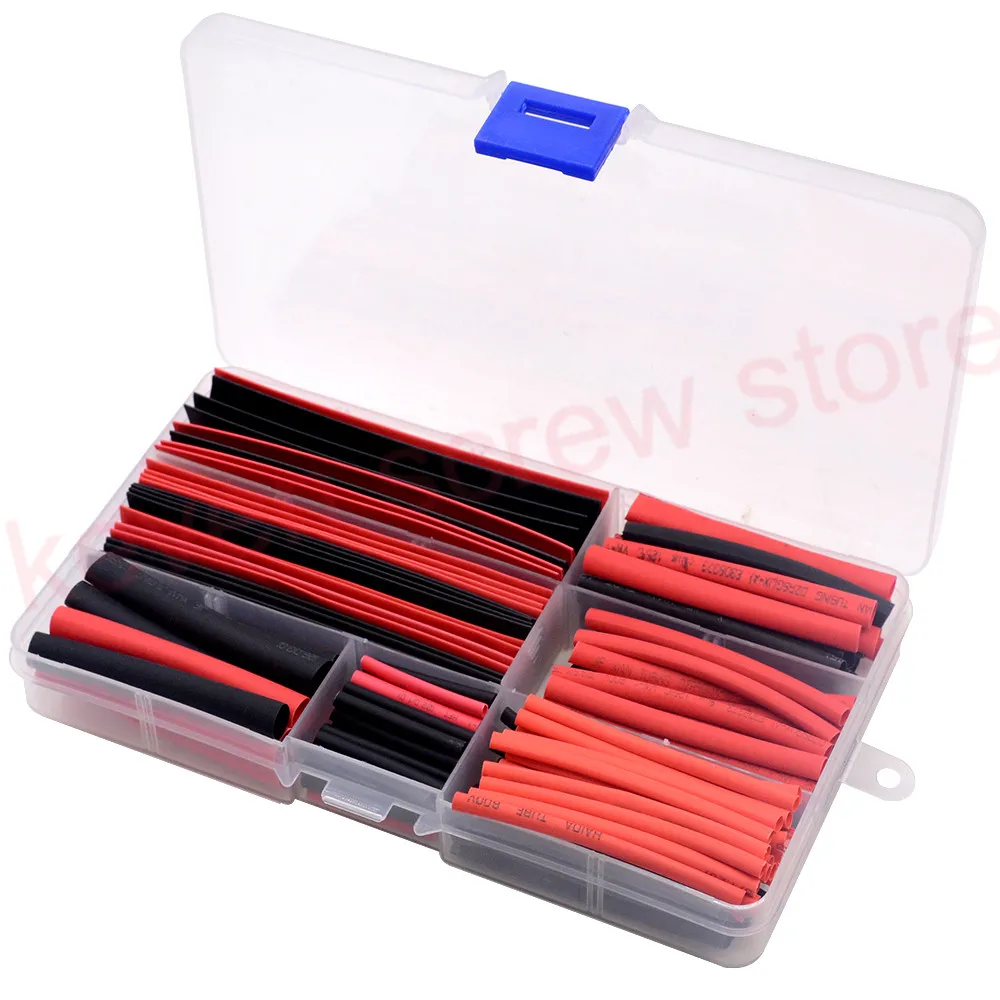 150 шт. 2:1 ассортимент термоусадочных трубок трубки для автомобильного кабеля