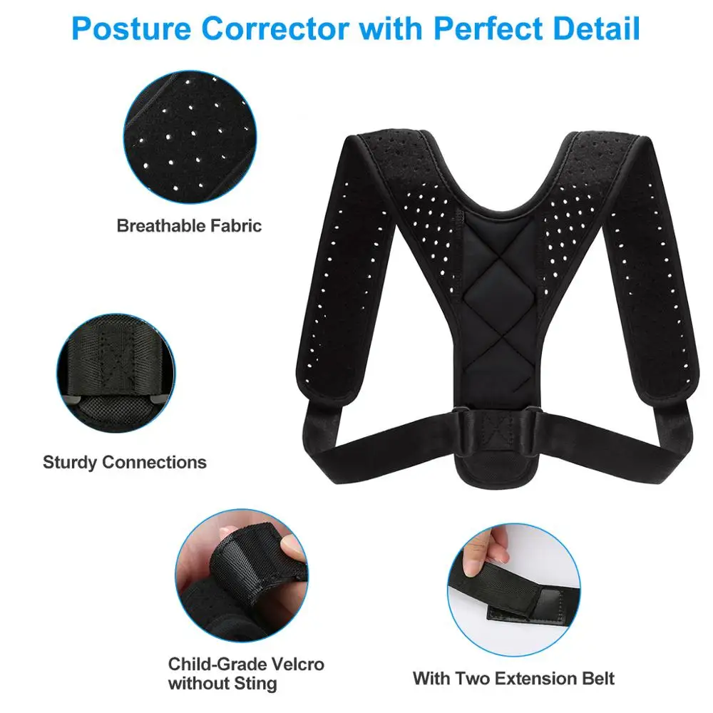 Регулируемый Корректор осанки под одеждой дизайн для женщин и мужчин верхняя