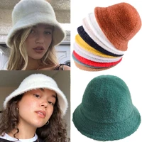 fashion winter hat for women fur bucket warm caps dome panama black white vintage fisherman bucket hats %d1%88%d0%b0%d0%bf%d0%ba%d0%b0 %d0%b6%d0%b5%d0%bd%d1%81%d0%ba%d0%b0%d1%8f