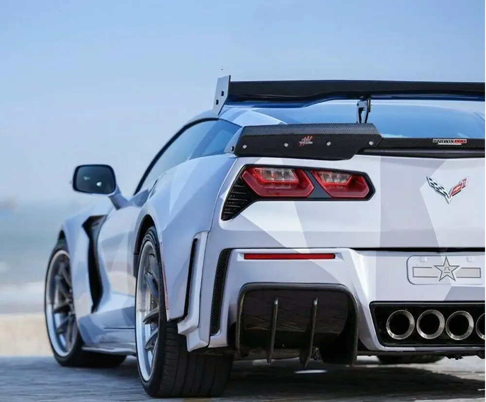 Задний диффузор BKSS из углеродного волокна 2 шт. подходит для 2014 2017 Corvette C7
