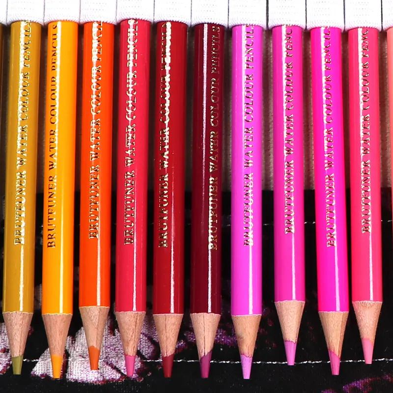 48/72 colors water-soluble pencil set 72 hole pen curtain oily student art wooden painting color | Канцтовары для офиса и дома