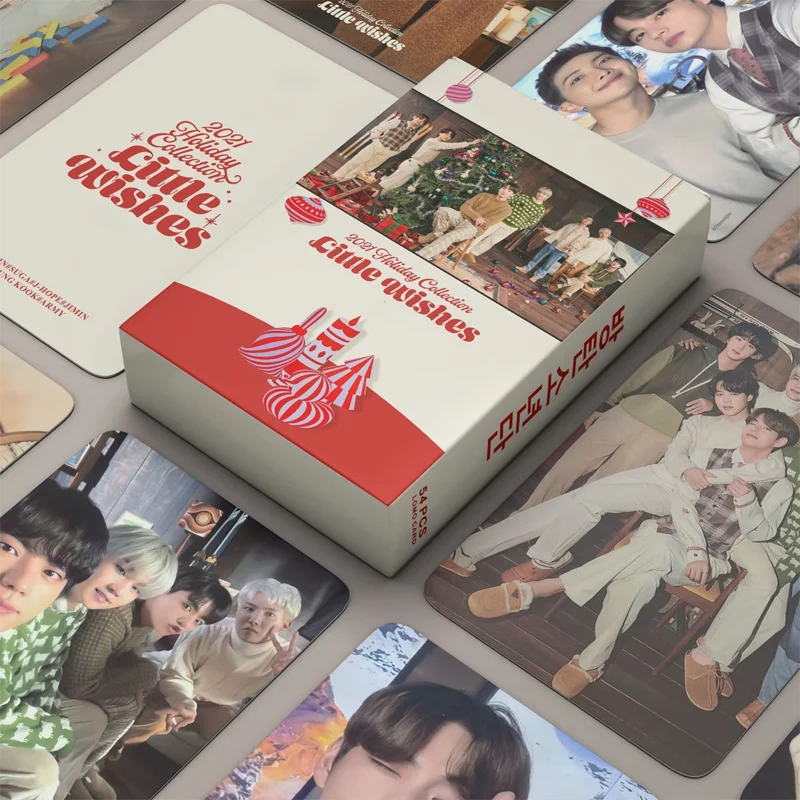 

54 шт./компл. Kpop Bangtan boys Lomo открытки с маленькими пожеланиями, Рождественский праздничный подарок, высокое качество, HD фото, открытки в альбом ...