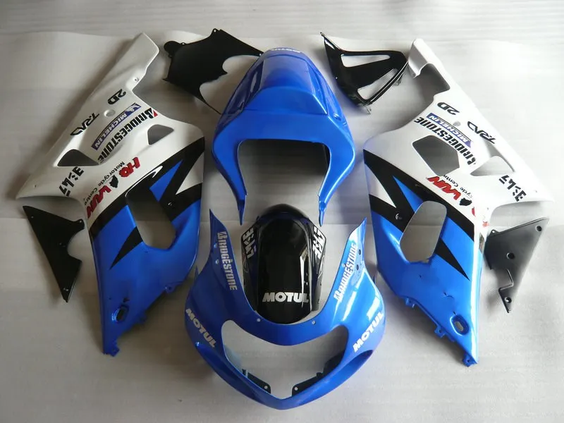 Индивидуальный комплект обтекателей для GSXR600 750 K1 01 02 03 GSXR 600 GSXR750 2001 2002 2003 белый