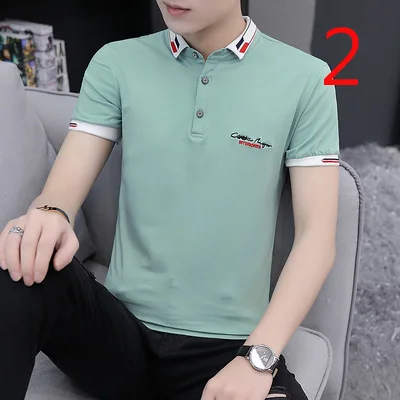 

Short-sleeved t-shirt Korean slim V-neck bottoming cotton t-shirt trend 2020
