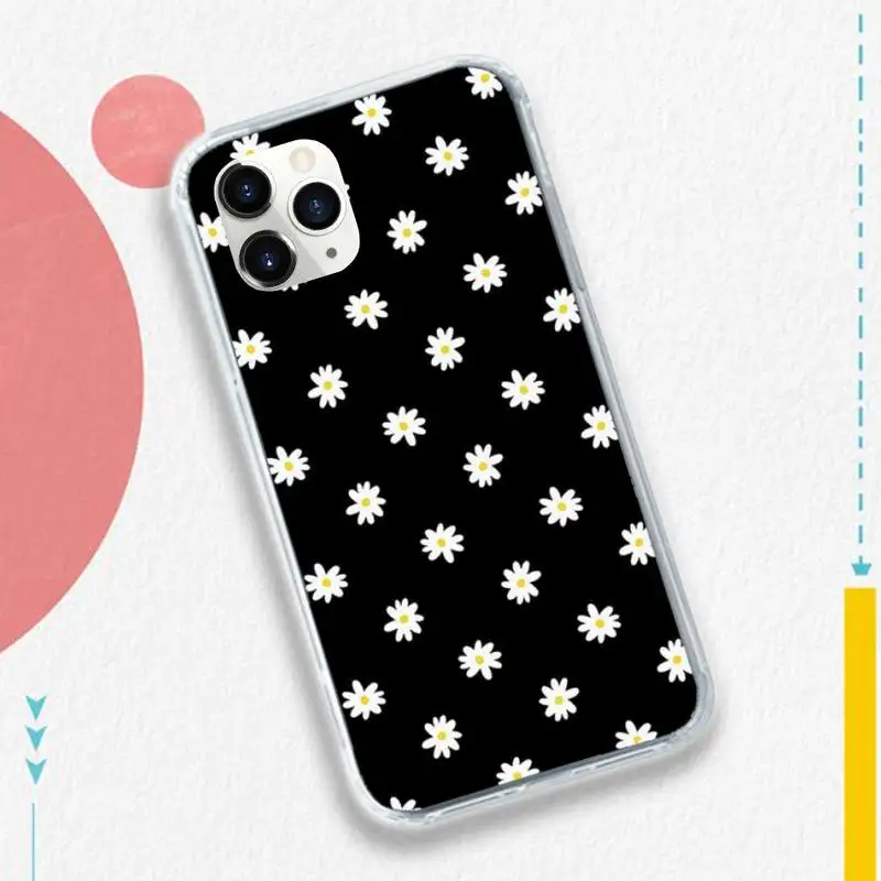 

Daisy Sunflower Floral art Phone Case for iPhone 11 12 pro XS MAX 8 7 6 6S Plus X 5S SE 2020 XR