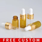 100 шт.лот 3 мл мини портативный стеклянный многоразовый флакон для духов и пустой косметический контейнер с резиновой головкой и пипеткой