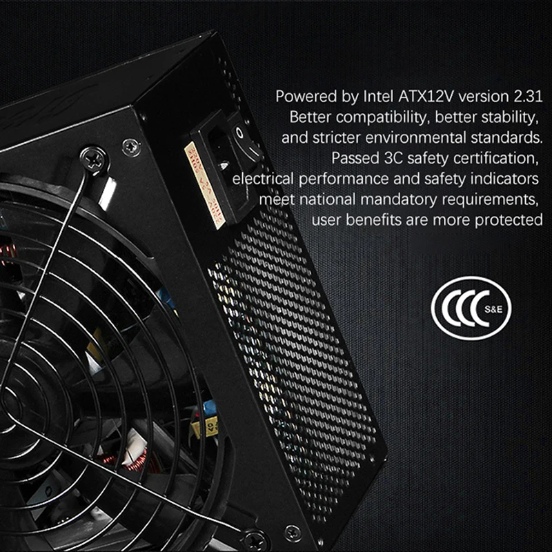 

Great Wall Power Supply For PC 500W PWM 180-240V Active PFC 120mm Fan Cooling PC Accessories PC Power Supplies CPU Cooler