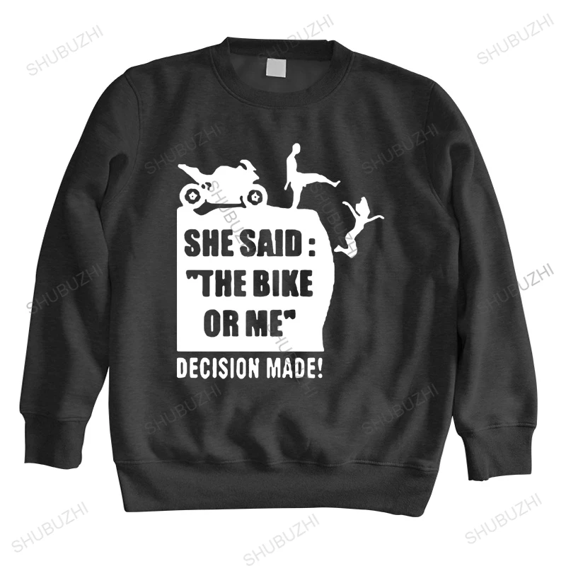 

Bike Or Me Rider hoodies Sarcasm Urban Graphic Printed Funny Quote Biking Lovers Round Neck Digital Print hoody