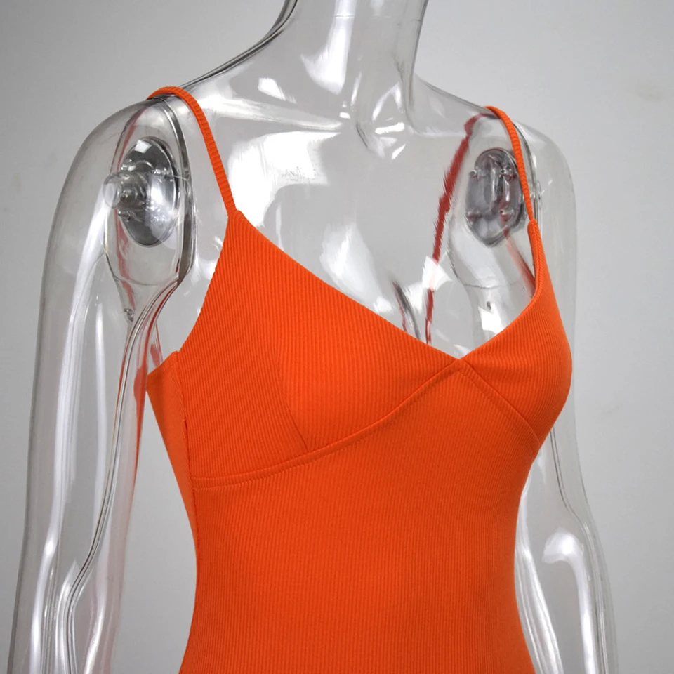 

Karlofea Fashion Ribbed Playsuit For Women Sexy V Neck Sleeveless Bodycon Outfit Overalls New Short Jumpsuit Fitness Casual Wear