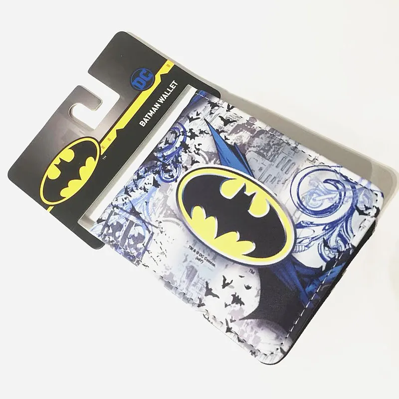 Супер герой кошелек Бэтмен классная Bi fold кошельки короткая Сумочка с отделение