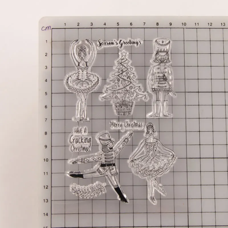 

Clear Stamps for DIY Scrapbooking Card Christmas Dancing Girl Transparent Rubber Stamp Making Photo Album Crafts Decor New Stamp