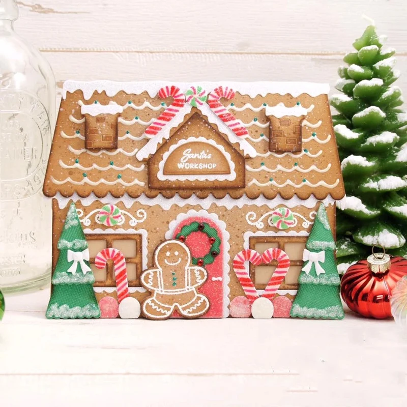 2021 gingerbread house add on metal cutting dies mm diy scrapbooking photo album decorative embossing papercard crafts mold free global shipping