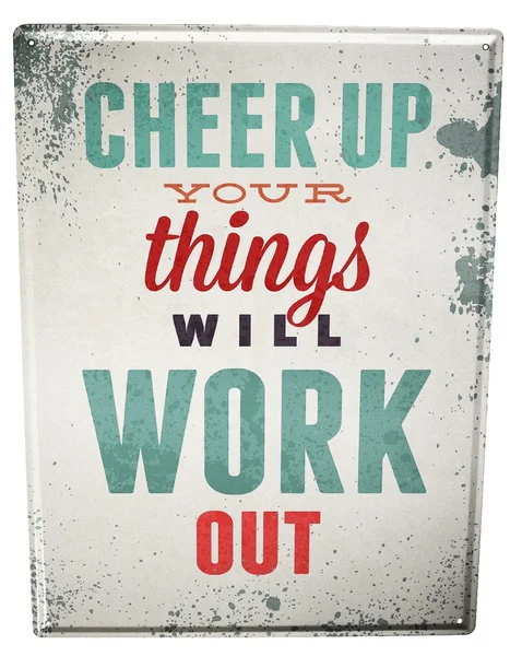 

Tin Sign Retro Cheer up
