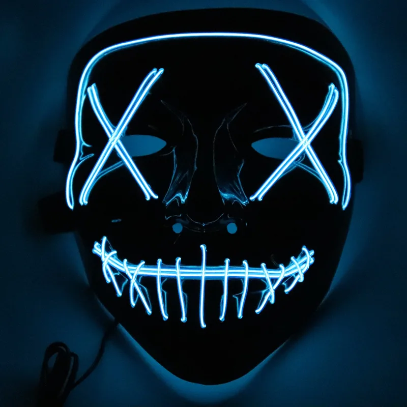 Toy Sports Colorful LED Party Mask Light Up The Purge Election Fun Halloween Festival Cosplay Supplies Glow In Dark |