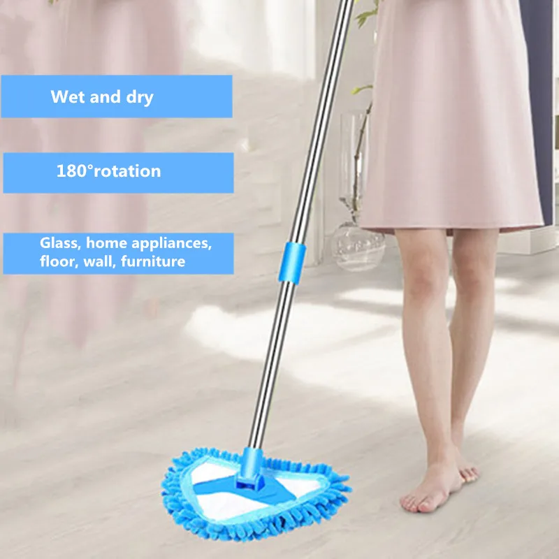 Мини бытовой уборки пола Швабра Треугольники удаления пыли универсальный для