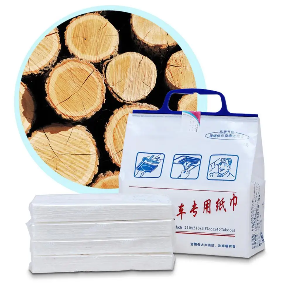 4 упаковки бумажных салфеток для автомобиля мягкая удобная разлагаемая