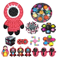 squid game 24 fidget toy advent calendar anti stress relief toy set surprise christmas box slow rising squishy squeeze kids gift