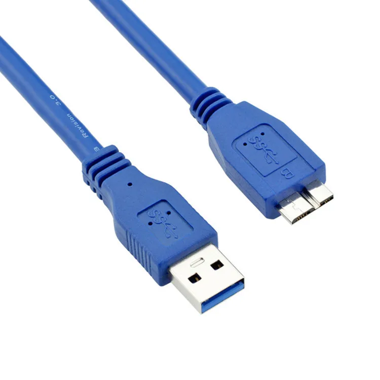 

High Speed USB3.0 A male to Micro B male hardisk cable blue color