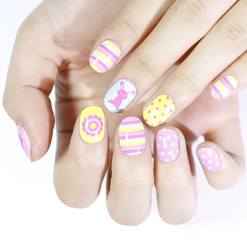 

INS explosions children's nail art finished nail art 12 pieces boxed wearable nail art finished nail art children's patch