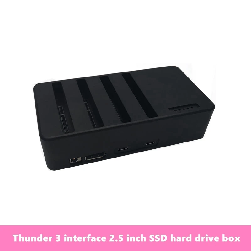 

Корпус для жесткого диска Thunderbolt 3 2,5 дюйма SATA SSD корпус для жесткого диска поддерживает 4 2,5 дюйма SSD RAID0