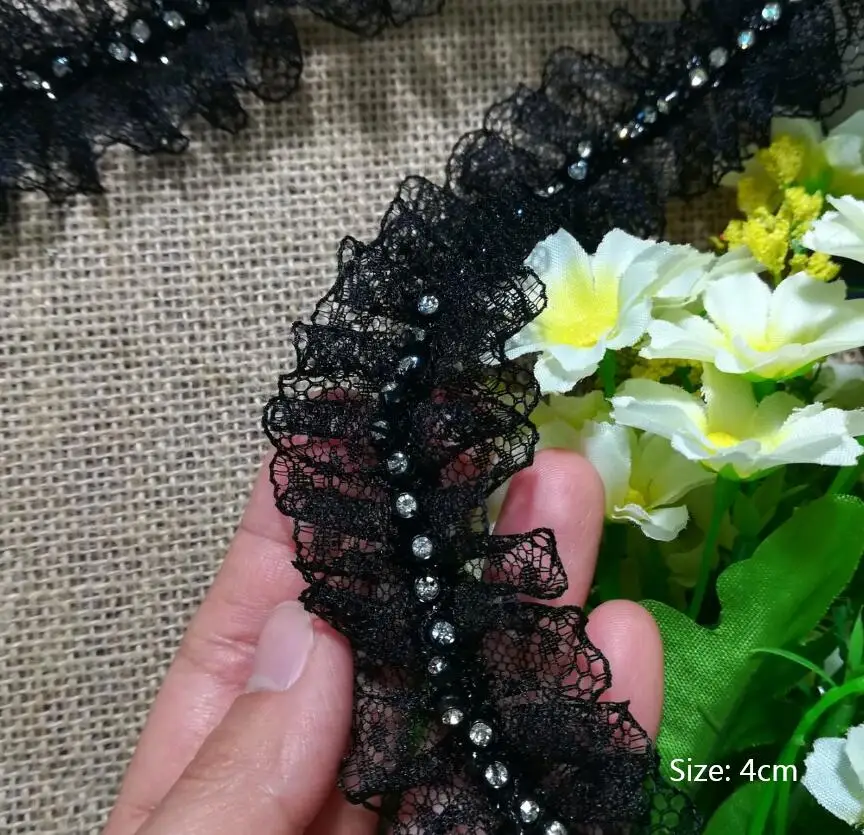 1 ярд 91 см новейшая кружевная ткань из бисера Высококачественная с блестками