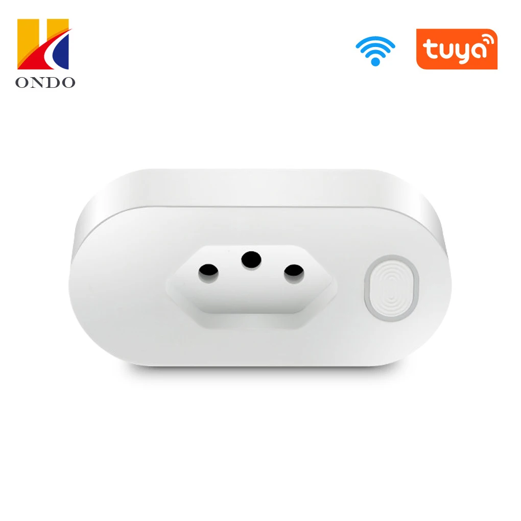 

6A Brazil Standard Wifi Smart Plug with Power Monitor, Smart Life APP Smart Socket Voice Works for Google Home, Alexa