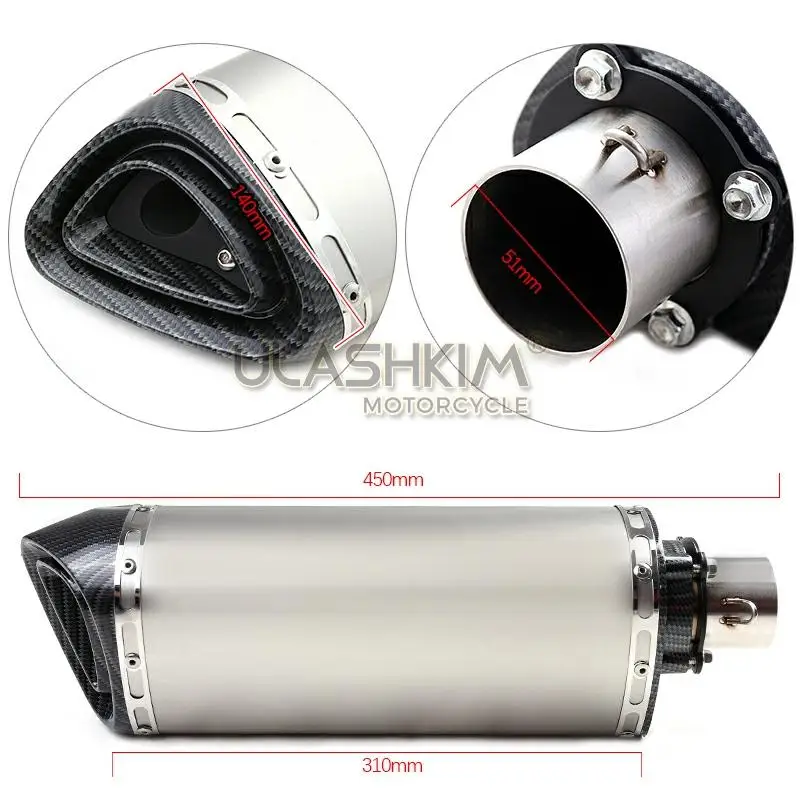 Мотоцикл Полная система глушитель Escape Slip On для bmw G310R G310GS G 310R 310GS средняя