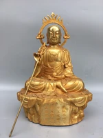 12chinese temple collection old bronze gilt ksitigarbha bodhisattva statue jizo ornaments town house exorcism