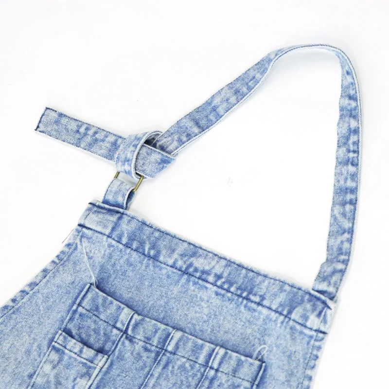 Модный варенный джинсовый фартук бариста молочный чай выпечка для мужчин и