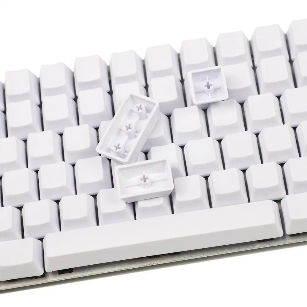 Белые черные толстые клавиатуры YMDK PBT 84 68 64 пустые клавиши OEM профильные колпачки