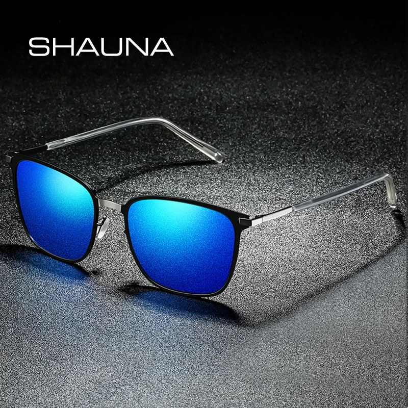 Мужские ультралегкие квадратные очки SHAUNA поляризационные солнцезащитные для