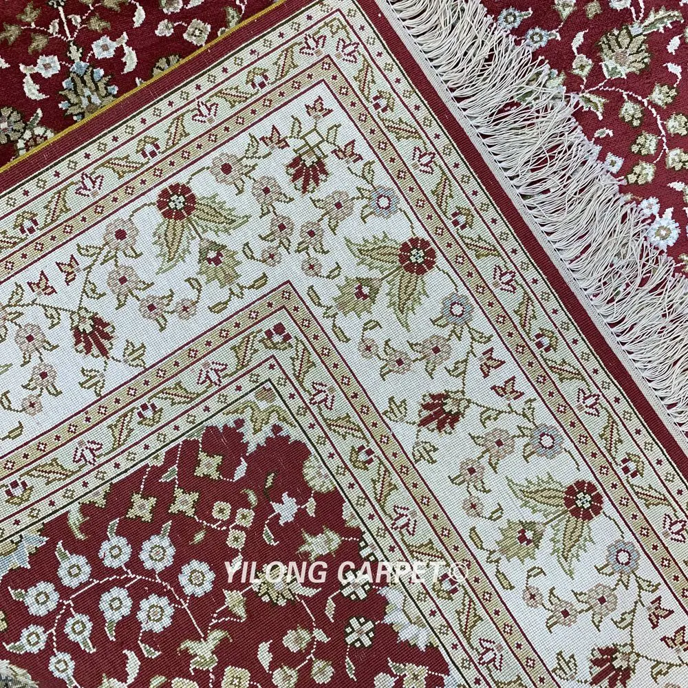 Yilong 4 5 'x 6 5' Кум шелковые ковры классические восточные персидские спальни