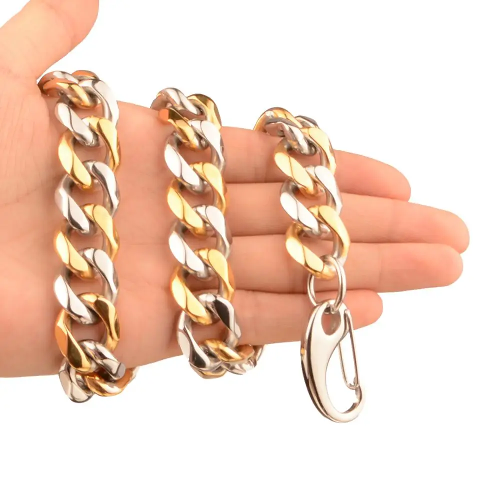 Женское шикарное ожерелье из нержавеющей стали 12 мм кубинская цепочка модное