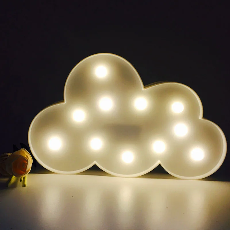 3D ночник Marquee Cloud Star светодиодный светильник на батарейках с изображением