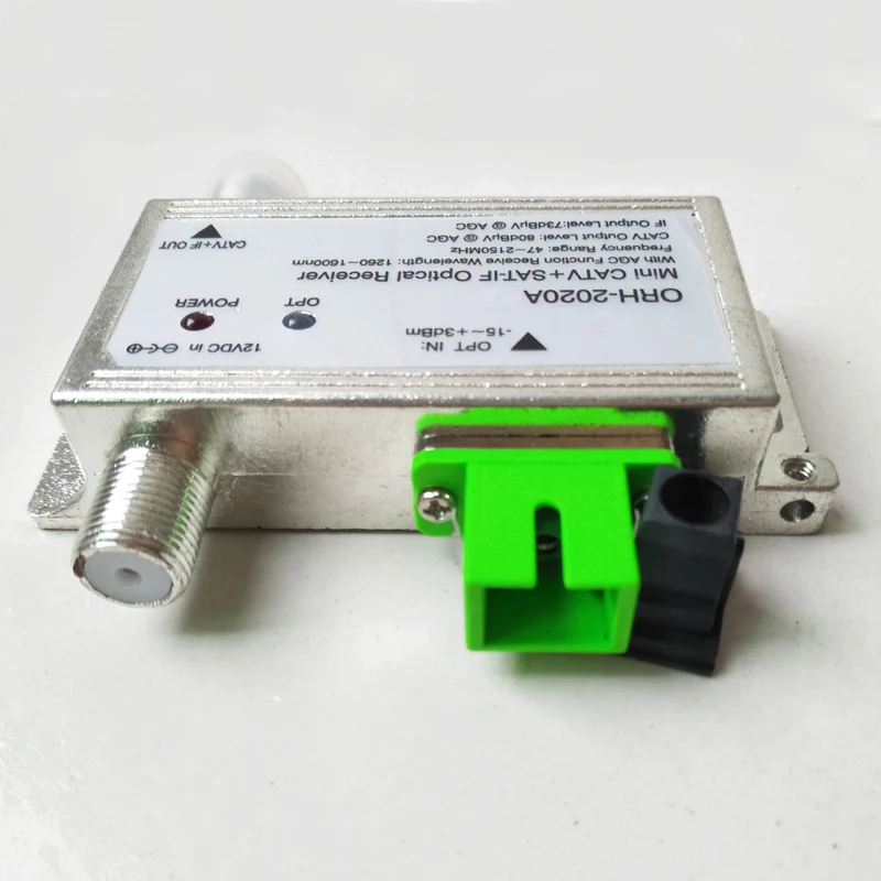 Оптический приемник FTTH ORH-2020 -15 с AGC 1260-1660nm 47-2150 МГц MINI CATV + SAT-IF оптический