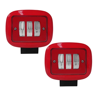 square-red-2x Рабочие огни Светодиодные панели moto rcycles 12v 50w дополнительная лобовая фара Led мото-прожектор moto r противотуманные точечные фары внедорожные транспортные средства фары - Цвет: square-red-2x