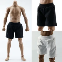 16 scale male soldier sport shorts white black loose clothes model for 12 inches muscle action body figure doll