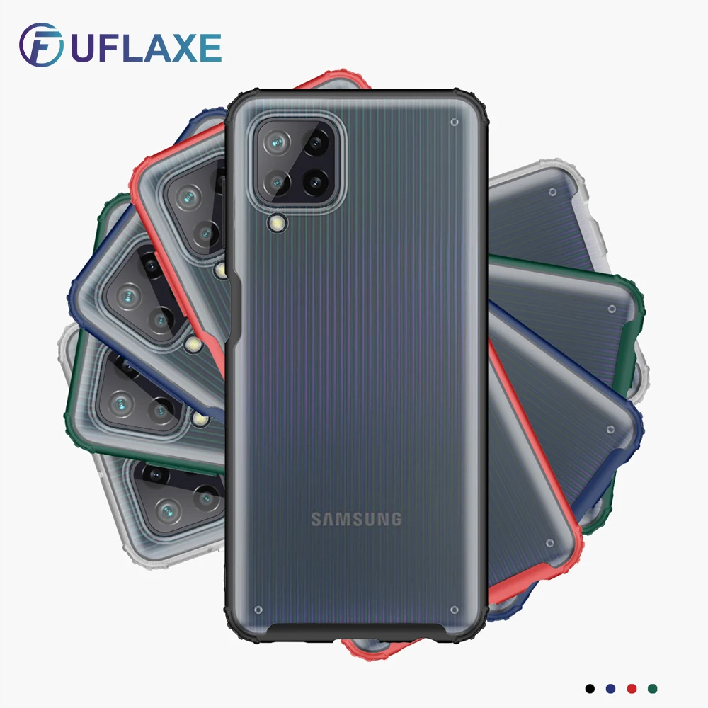 

Ударопрочный жесткий чехол UFlaxe для Samsung M51, M12, M32, M62, матовый прозрачный ультратонкий армированный чехол для Galaxy F52, F62, M02S