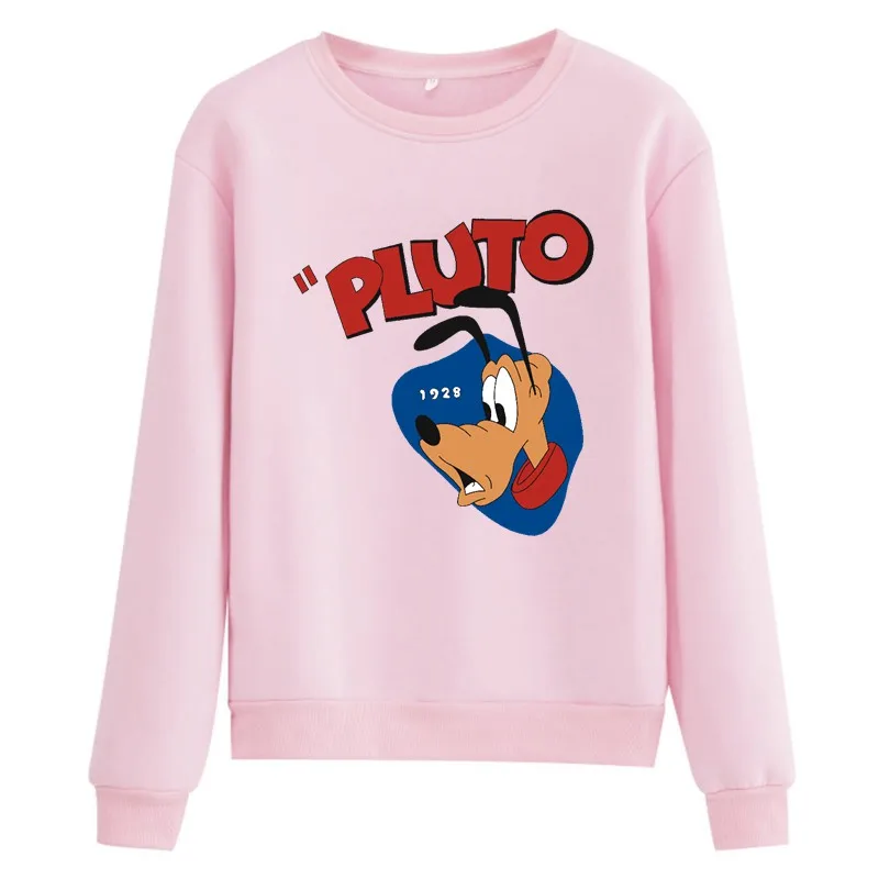 Disney Anime Pluto Donald Duck Female Sweetshirts Autumn Winter 2021 Long Sleeve Cute Kawaii Sudaderas Vogue Y2K Pullover Anime