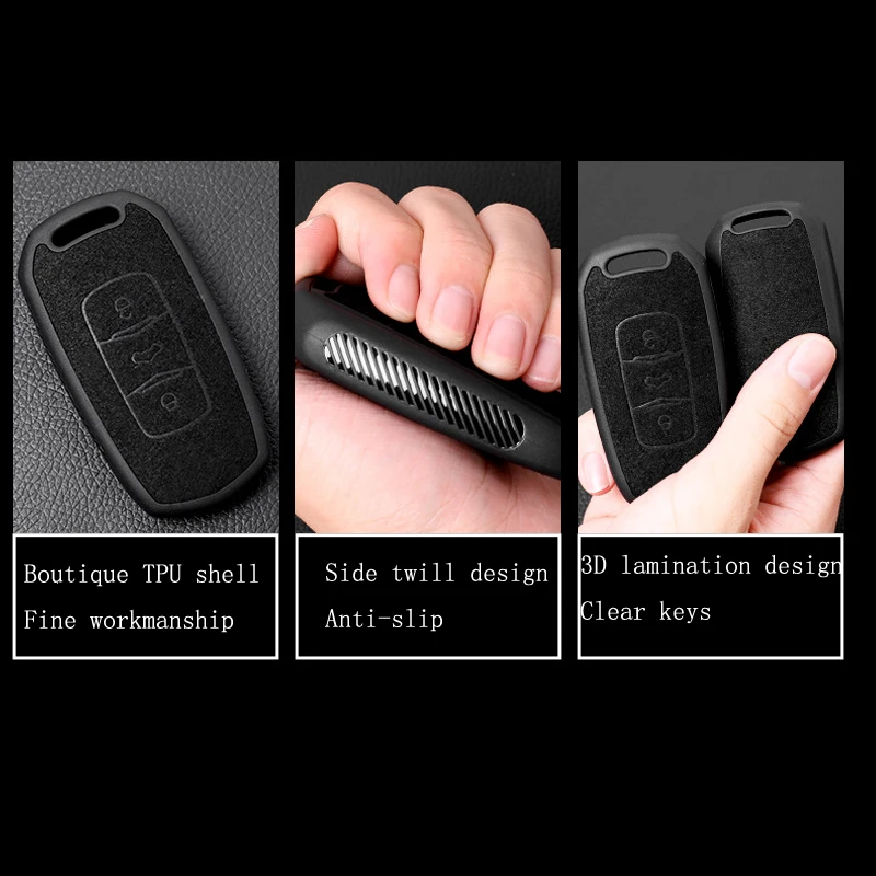 

Car Key Decorations, for Geely New Emgrand GS Boyue GL Borui S1 Vision X6 Binrui X3 Binyue TPU + Turn Fur Material Car Key Case